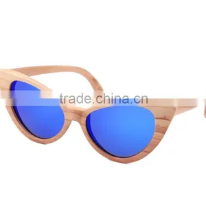 Vintage Butterfly Shape Frame Natural Wood Sunglasses With Custom Logo thumbnail-5