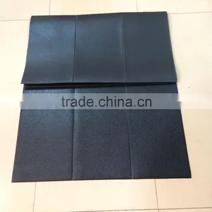 Folding Black Treadmill Floor Mat With Shockproof , Treadmill Shock Absorber Mat thumbnail-4