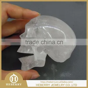 Quartz Crystal Super Relistic Rock Crystal Singing Skull thumbnail-1