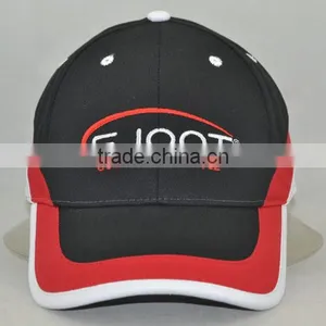 Guangzhou Hat Factory Professional Custom 6 Panel / 100% Cotton / / Embroidery Logo and the Red/black Baseball Cap thumbnail-1