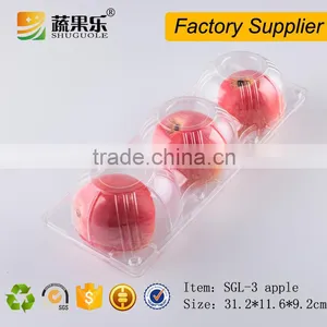 Disposable Blister Box Plastic Fruit Container for 3 Pack of Apple Packaging thumbnail-4