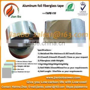 Best Sell Aluminum Foil Fiberglass Tape Cloth Insulation Tape thumbnail-1