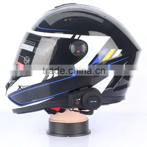 1 Pcs BT Interphone Bluetooth Helmet Intercom Headset Full Duplex Intercomunicador Bluetooth For 3 Rider 500M Intercom thumbnail-6