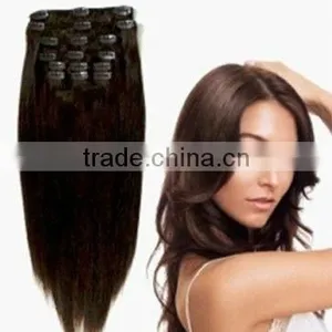 20 Inches Machine Made Silk Straight Clip in Hair Extension thumbnail-1