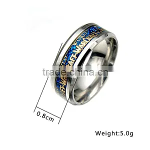 Factory Cheap Stainless Steel Sticker Ring Punk Wide Wedding Band for Men Jewelry thumbnail-2