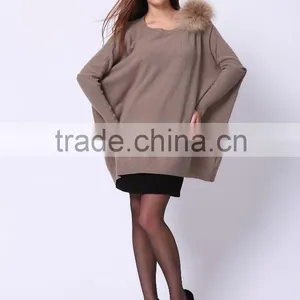 2016 PRETTY STEPS Winter Collections Fashion Casual Woman Blouses Loose Batwing Sleeve Top thumbnail-1