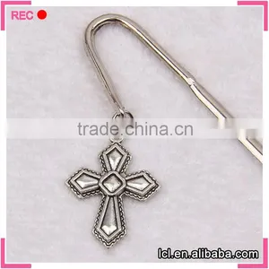 Custom Metal Bookmarks With Pendant, Cross Pendant Metal Bookmarks Wholesale thumbnail-2