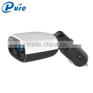 Wholesale Fashional 3.4A/4.8A 2 Port USB Rapid Charge LED Car Charger Display Out Input Voltage and Car's Battery Travel Charger thumbnail-1