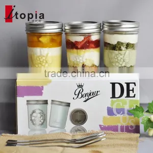 240ml Engraving Clear Glass Mason Jar With Handle thumbnail-5