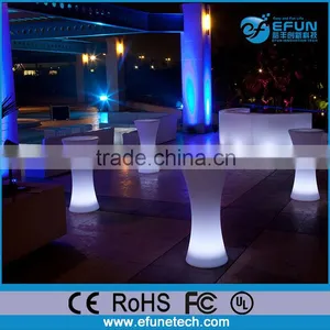Led Light up Bar Furniture Table,Illuminated Flashing Color Changing Cocktail Tables thumbnail-1