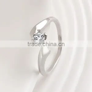 1 Gram Gold Rings Jewelry Zircon Wedding Silver Ring thumbnail-2