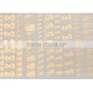 Hello Kitty Body Jewelry Extra Large Gold Body Paint Sheet Made in Japan thumbnail-1
