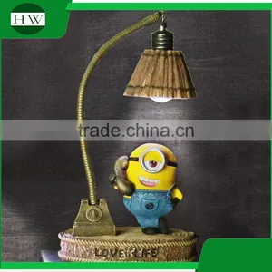 Resin Decorative Cartoon Minions Eye Protection Battery Operated Led Study Reading Desk Table Night Light Lamp thumbnail-3