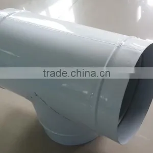 Hydroponics Growing HVAC System Flexible T Type 3-Way Branches Round Connector for Spiral Hose Pipe Ducting Fittings thumbnail-2