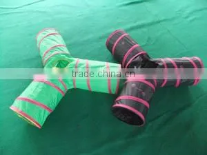 Free Sample 2016 Purple 190T Polyster Cat Tunnel With Plastic Ball Toy Pet Toy Cat Playing Tunnels thumbnail-1