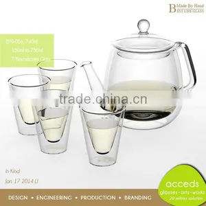 Mouth Blown Personalized Heat Resistant Durable Glass Pot For Coffee thumbnail-4