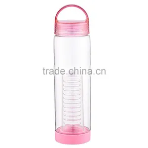 BPA Free Proof Tritan Fruit Infuser Sports Water Bottle With Easy Carrying Handle(Multiple Colors) thumbnail-1