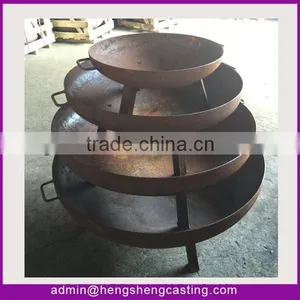 Rustic Fire Pit / Garden Fireplace / Square Fire Bowl With Base thumbnail-3