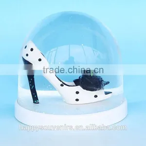 Beautiful Custom Women White Shoes Plastic Snow Globe thumbnail-3