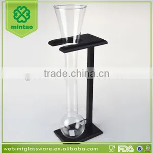 Popular Middle Size Yard Beer Glass With Black Wooden Stand Wholesale thumbnail-1