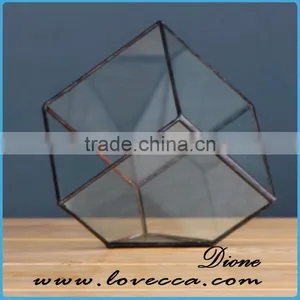 Lovely Various Size Flowers Artificial Wedding Metal Copper Glass Terrarium/Geometric Glass Terrarium Metal thumbnail-3