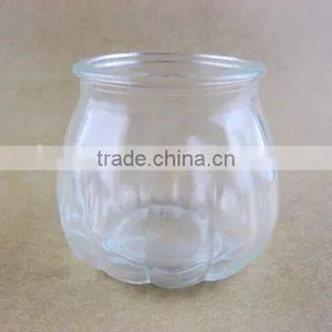 Glass Pumpkin Shaped Jar / Glass Jar thumbnail-1