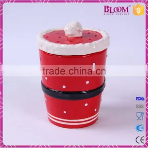 Christmas Gift Red Ceramic Sublimation Mug With Lid thumbnail-4