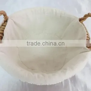 High Quality Woven Willow Round Bread Basket With Handles thumbnail-4
