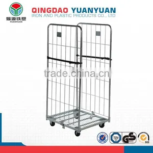Storage 2 Sided Roll Trolley Logistics Container Collapsible Storage Cages Wire Mesh Security Cage Pallet thumbnail-1