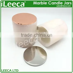 Wholesale Natural Stone Pink Marble Candle Holders thumbnail-2