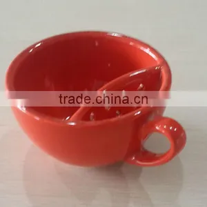 Wholesale 200ml Unique Ceramic Tea Filter Mug thumbnail-4