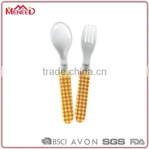 SGS Certificate Manufacturer Bulk Buy Environmental Melamine Mini Personal Fork and Spoon thumbnail-1