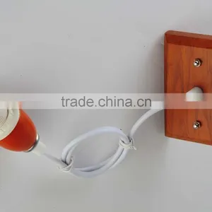 New Arrival! Wooden Base Lamp Holder Ceiling Light Bulb Holder E27 With Rope thumbnail-1