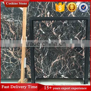 Black Marble With Red Veins Chinese Cuckoo Red Marble thumbnail-4