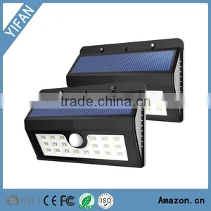 Amazon Professional Manufacture 20Led Solar Garden Wall Light Infrared Motion Sensor Light Outdoor Wireless Security Light thumbnail-1