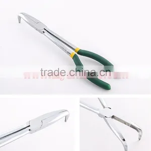 11" 280mm Auto Pliers Carry Pouch Auto Pliers Long Reach 45-Degree Bent Long Nose Pliers thumbnail-6