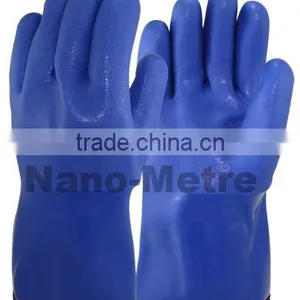 NMSAFETY Chemicial Resistant Waterproof Removable Liner Pvc Long Glove Winter Pvc Gloves thumbnail-1