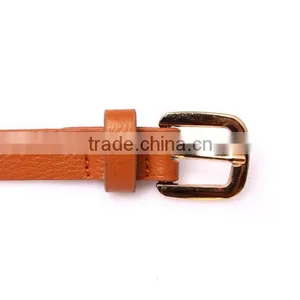 Fashion Spikes Decorated Pin Buckle Sex Girl Thin PU Waist Belt thumbnail-6