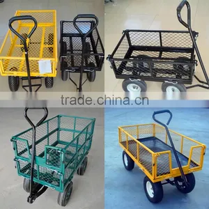Metal Hand Pull Garden Tool Cart thumbnail-4