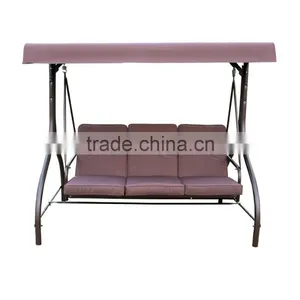 Customized 3 Seats Hanging Chair Outdoor Swing Chair With 7cm Cushion for Hot Sale thumbnail-1