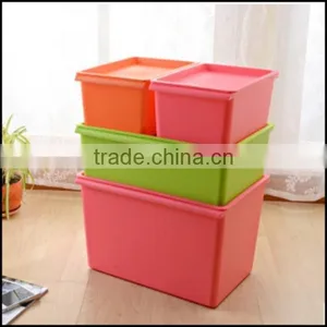 Wholesale Colorful Cheap 20L/30L/40L Plastic Storage Box With Lids thumbnail-1