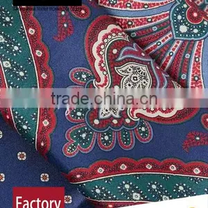 Custom Blue Digital Printed Silk Scarf for Men in Spring and Autumn thumbnail-3