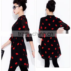 Korea Summer Fashion Red Slips Dress 2015 thumbnail-4