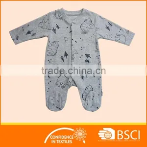 New Fashion Animal Printed Long Sleeved Cotton Baby Clothes Romper thumbnail-1