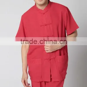 Chinese Short Sleeve Silk Wushu Uniforms thumbnail-2