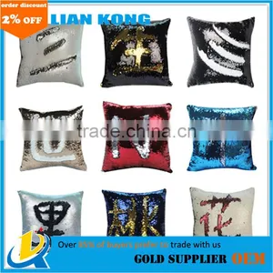 Stock Cheaper New Design Cushion Cover Whoelsale Sequins Mermaid Pillow Covers thumbnail-1