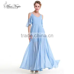 Maxnegio Full Sexy Cold Shoulder 2016 Long Maxi Casual Maxi Evening Dress thumbnail-1