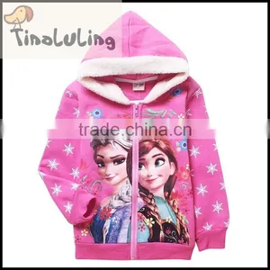 2015 High Quality Children Clothing Kids Winter Jacket Fleece Jacket Girls Zip Jackets thumbnail-1