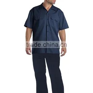 OEM Short Sleeve Shirts And Trousers Uniforms Working For Mechanics Sell Well in North America thumbnail-1