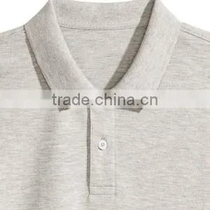 2017 High Quality Fashion Mens Cotton Polo Shirt With Ribbed Trim Short Sleeve Button Placket Bulk Clothing thumbnail-2